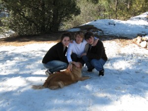 Susan Dawson-Cook and her children in Pinos Altos, NM