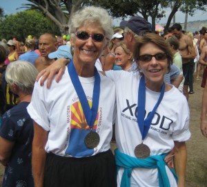 Susan Dawson-Cook and Judy Gillies - 2009 La Jolla Roughwater Swim